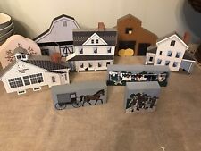 Cat’s Meow Village Collectibles Lot Amish Life Series Barn Series Tree Buggy picture