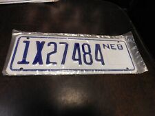 Nebraska Trailer License Plate NE Cancelled in 1996 TAG # 1X27484 - Sealed picture
