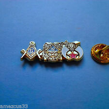 Large 3 in one Master 32nd Degree Shriners Lapel Pin picture