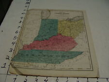 vintage 1853 map--TENNESSSEE, KENTUCKY, INDIANA, OHIO picture