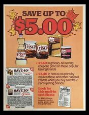 1983 Crisco Oil & Duncan Hines Deluxe Cake Mix Circular Coupon Advertisement picture