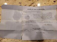 State of New Hampshire 1851 Appointment of a Captain. Signed Gov Samuel Dinsmoor picture