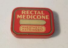 Vintage Rectal Medicone Anesthetic Astringent can - with old suppository picture