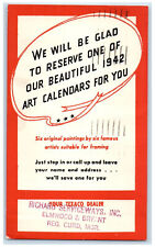 1942 Your Texaco Dealer Beautiful Art Calendars For You Buffalo NY Postcard picture