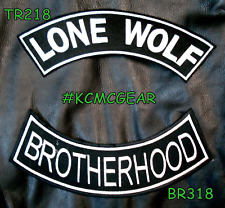 Lone Wolf Rocker Patches Set for Biker Vest TR218-BR318 picture