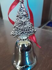 2022 Shiny Silver Christmas Tree Bell Ornament 1st. Edition by Klikel Brand New picture