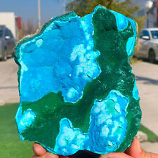 1.55LB Natural chrysocolla/Malachite transparent cluster rough mineral sample picture