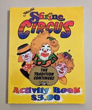 Murat Shrine Circus Activity Book - Vtg Y2K 2000 55th Annual Clowns - Light Use  picture