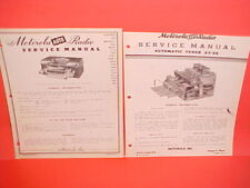 1941-1948 MOTOROLA CHASSIS 8A RADIO + TUNER AT-58 SERVICE MANUALS PONTIAC OLDS  picture