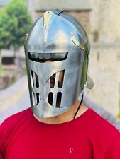 18GA Medieval Barbuta Helmet- Great Knight Templar Helmet - Spartan Helmet picture