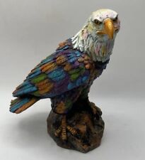 Bald Eagle Standing Sculpture w/ Rainbow Highlights 7