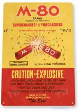 M-80 FIRECRACKER 11 X 8 TIN SIGN NOSTALGIC REPRODUCTION ADVERTISEMENT FIREWORKS picture