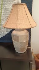 Postmodern Cream and Tan Ceramic Table Lamps  1980s picture