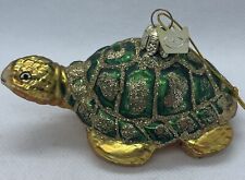 Kurt Adler KSA Tortoise/Land Turtle Hand Blown Glass Christmas Ornament picture