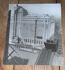 RARE VINTAGE 1930 CHICAGO MERCHANDISE MART CONSTRUCTION PHOTO PRESS PHOTO 8x10  picture