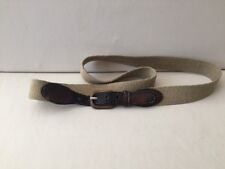Men's Brass Buckle Leather Torino 36-38 Belt Beige Tan picture