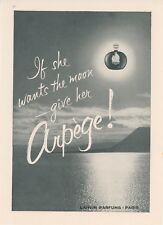 1955 Arpege Lanvin Perfume Ad Paris France If She Wants the Moon Beauty picture