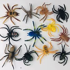 LOT (48) Plastic Spiders 2” Assorted Halloween ￼￼prop Decorations (4) Value Pack picture