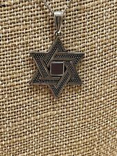Jewish  Star of David Nano Sim Old Jewish Bible TANAKH Sterling Silver Necklace picture