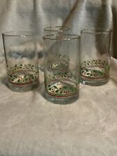 4 Vintage Arbys Christmas Glasses Tumblers Libbey Holly Berry 1984 5.25” picture