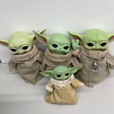 LOT 4 Mandalorian Star Wars Din Grogu Baby Yoda Plush Doll Toy Figures Used picture