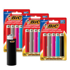 BIC Classic Maxi Pocket Lighter, 15-Count, Assorted Colors, 3 Packs of 5, Safe picture