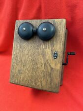 Vintage Western Electric 5 Bar Magneto Telephone Generator in Wood Box Mint picture