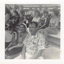 Old Photo Snapshot 1960s Man Woman Boy Family People Watching #6 Z25 picture