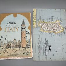 1961 Italy National Geographic Vintage Travelers Maps, MCM Poster Art picture