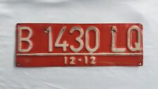 1 Pc Used Original Collectible License Car Plate B 1430 LQ Indonesia 2012 picture