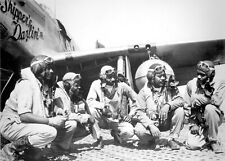 Group of Tuskegee Airmen-Elite All African American 332nd Fighter Group Photo picture