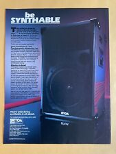 1984 TOA Sound Print Ad 380SE Be Synthable Speaker Keyboard  Orig VTG 84-1 picture