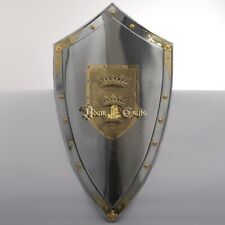 Medieval King Arthur Three-Crowns metal Shield Reenactment /Halloween/Christmas picture