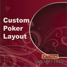 One Authentic Red Casino Speed Cloth Poker Table Felts. No Table. Only Layout picture