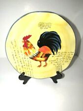 Rooster Decorative Ceramic Plate Coq Au Vin 10 1/2