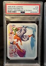 1949 Lowney Cracker Jack Sport Yesterday ICE SPEED SKATING #35 - PSA 4 - READ picture