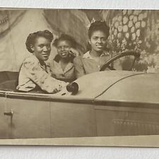 Vintage RPPC Real Photograph Postcard Black African American Coney Island NY picture