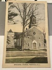 1922  FREEHOLD NJ Postcard episcopal Church New Jersey postal used picture