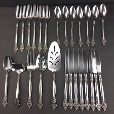 Supreme Cutlery Stainless Forks Spoons Knives Floral Japan Disc VTG Lot of 26 picture