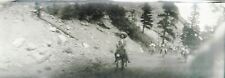 1906 Riding Donkeys Descending Grand Canyon Panoramic Photo Negative Old West picture
