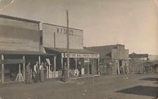 1900s RPPC Rocky Oklahoma Street Scene Coffin Store Blacksmith Photo Postcard picture