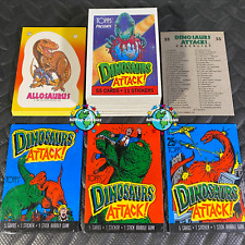 TOPPS 1987 DINOSAURS ATTACK COMPLETE 55-CARD + 11-STICKERS SET +3X WAX WRAPPERS picture