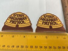 Utah Highway Patrol collectors Hat patch set 2 pieces all new picture