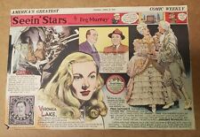 1942 Veronica Lake Jimmy Cagney  Seein' Stars by Feg Murray Comic Strip picture