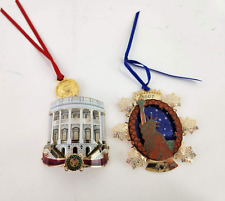 Lot of 2 White House Christmas Ornament 2018 Harry S. Truman & 2007 Lady Liberty picture