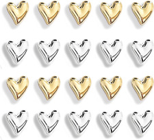20PCS Gold Refrigerator Magnets Cute Love Heart Decorative Magnets Silver Fridge picture
