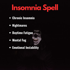 Insomnia Spell Black Magic Wiccan Pagan Voodoo Witchcraft Powerful Strong picture