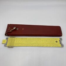 Vintage PICKETT US Military SLIDE RULE Model 14 w/ US LEATHER CASE 1950s picture