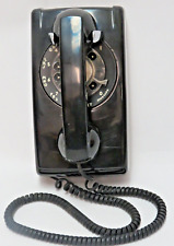 1960's 70's Northwestern Bell System Black Corded Rotary Wall Telephone Untested picture