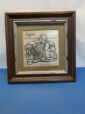 1977 Franklin Mint Lion Wall Sculpture Signed Donald Richard Miller 1 of 6 picture